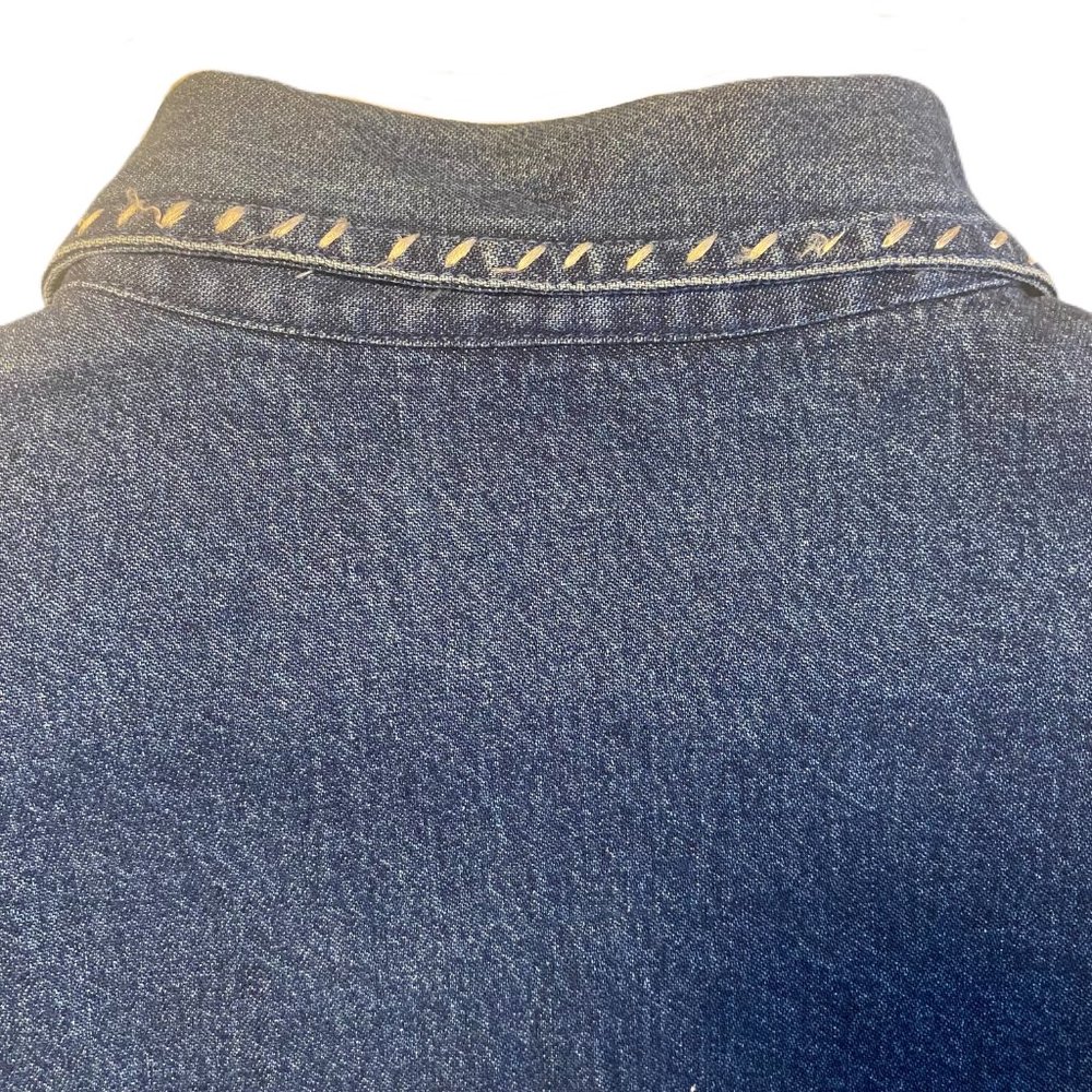 Sara Studio Plus Denim Patchwork And Embroidery J… - image 7